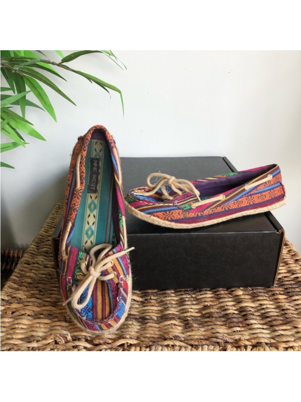 Nine West Aztec Espadrille Flats 8.5